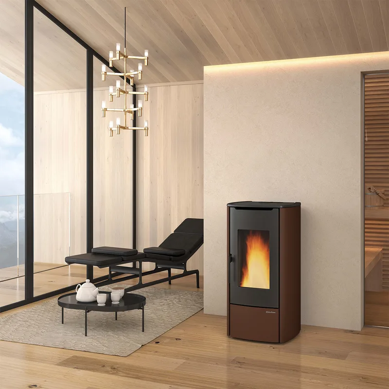 Extraflame Marina Idro 16 H11 poêle à granulés bouilleur acier bronze