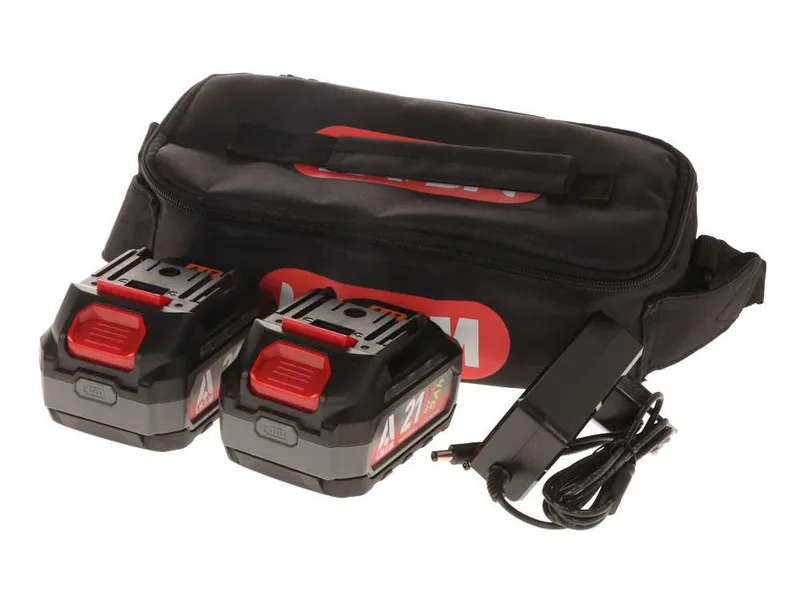 Lisam A1912 - Kit d’alimentation pour outils électriques - 2 batteries 21 V 5 Ah - Chargeur