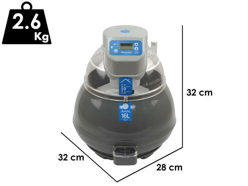 Novital Covatutto 16L Fan - Incubateur pour œufs automatique