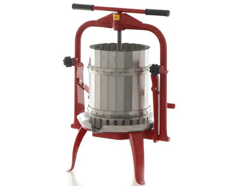 Baesso F25 Inox -Pressoir à vis pour fruits et légumes 20 L – Cage en acier inoxydable