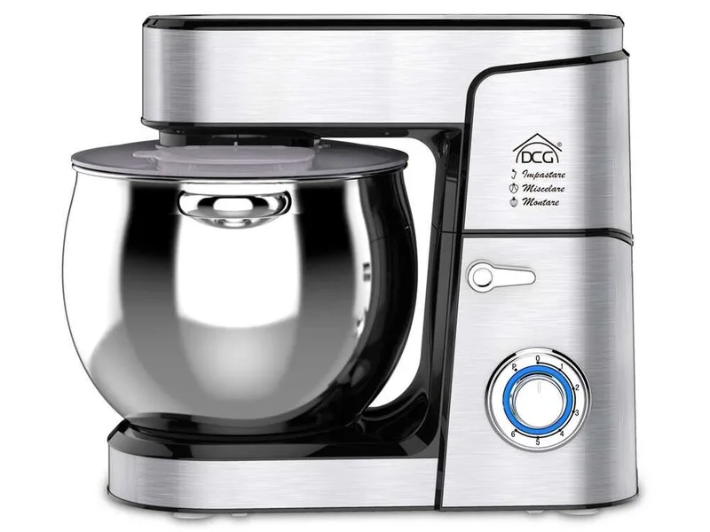 Batteur mélangeur planétaire DCG KM1512 avec cuve en acier 12 litres - Multifonctions à décrochage rapide