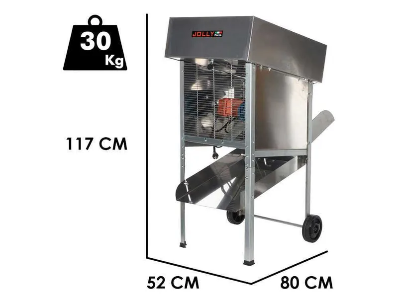 JOLLY Falkom - Effeuilleuse à olives électrique en acier inox - variateur de vitesse