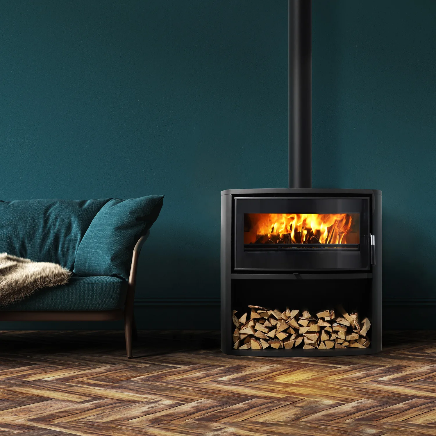 Poêle à bois Precise Drago DS08C en acier anthracite