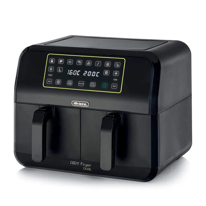 Ariete 4623 Airy Fryer Dual - Friteuse sans huile numérique avec bac double