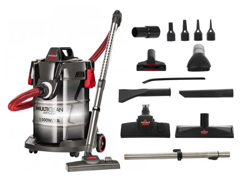 Bissell Wet&Dry Drum - Aspirateur multifonction 2 en 1 - 23 L - 1500 W - avec fonction souffleur