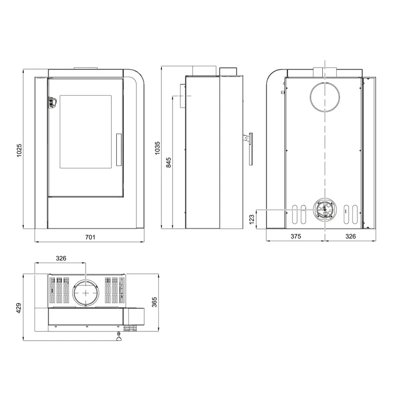 Haas+Sohn Aruba easy Poêle à bois Noir / Woodstone