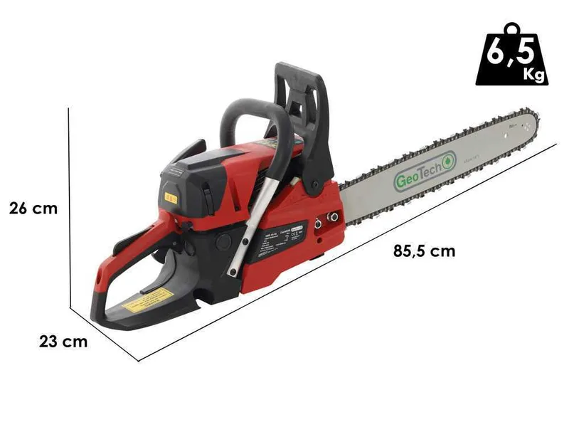 GeoTech GMS 45-45 - Tronçonneuse de taille thermique - Lame de 45 cm