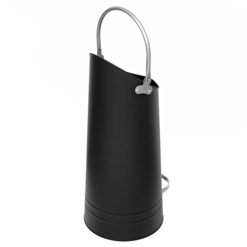 Panier à pellets et charbon Raik, noir, 58 cm