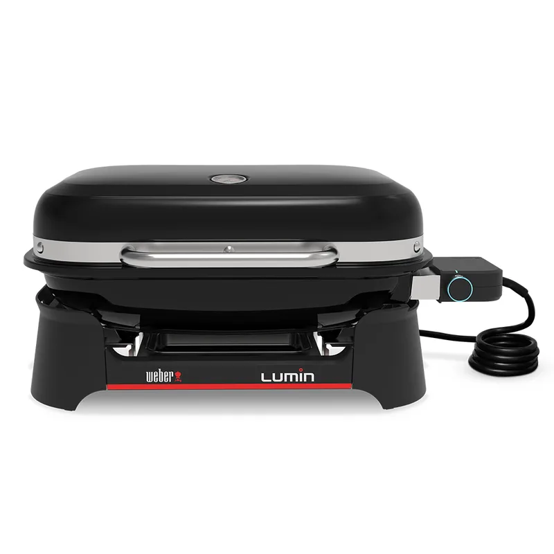 Weber Lumin Black 1502045 - Barbecue électrique portable - Grille 49 x 33 cm