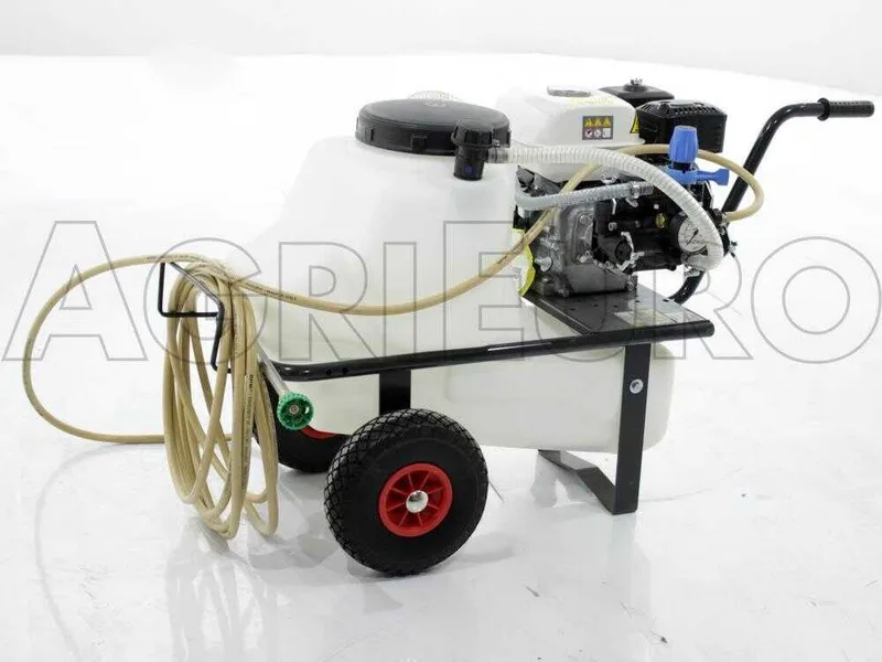 Groupe motopompe de pulvérisation Comet MC 25 - Honda GP 160 et chariot avec cuve 55 L