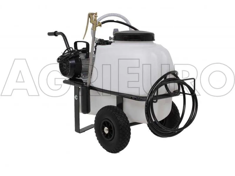 Groupe motopompe de pulvérisation Comet MC 20/20 - moteur électrique monophasé sur chariot avec cuve 50 l