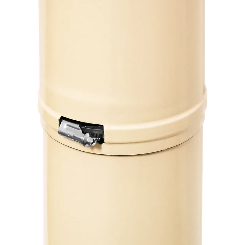 Raik Tuyau de Fumée / Tuyau de Poêle Émaillé 150mm - Tube Télescopique Ivoire