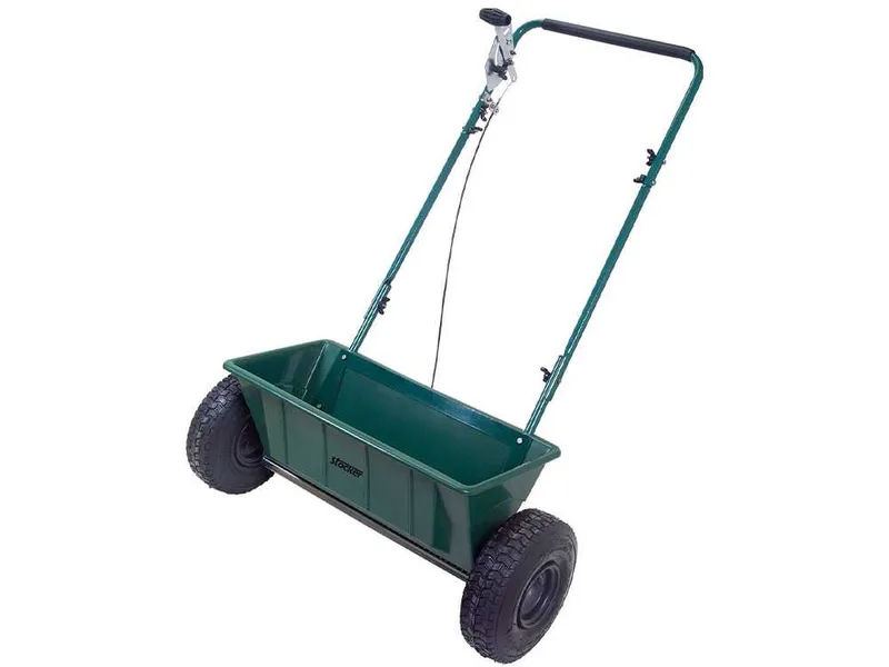 Stocker 3915 - Chariot épandeur d’engrais - Semoir à poussée manuelle - Capacité 27 kg
