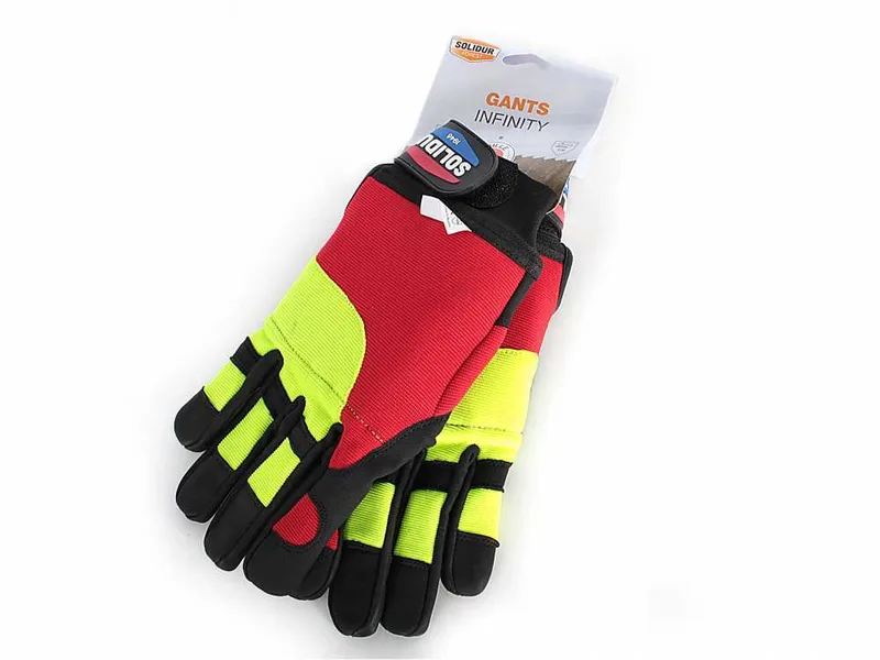 Gants anti-coupure pour tronçonneuse Solidur Forest - taille S (mesure 8)