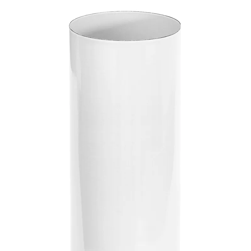 Tuyau de fumée / Tuyau de poêle émaillé 130mm - 1000mm Blanc