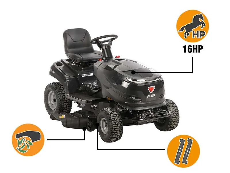 Al-ko Comfort 14-92.6 hds-a - Tracteur tondeuse - Transmission hydrostatique - Éjection latérale