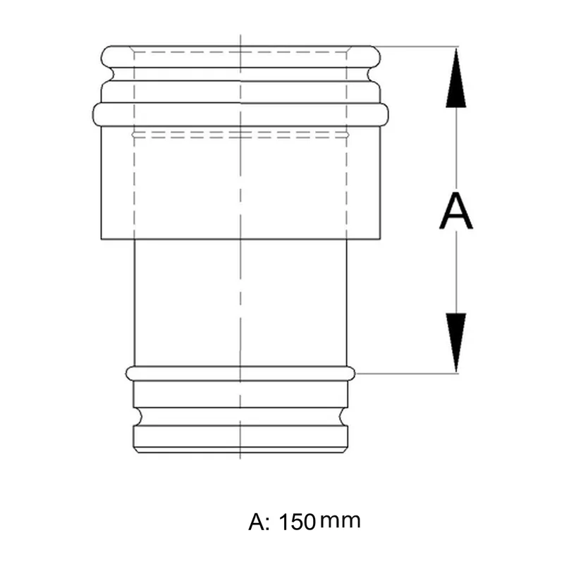 Schiedel Raccord de transition PRIMA PLUS Ø180 vers ICS Ø180 mm brillant