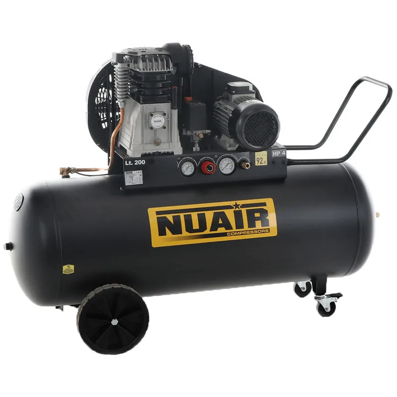 Nuair B3800B/4CT/200 Tech-Pro - Compresseur d'air électrique triphasé à courroie - Moteur 4 CV - 200 L