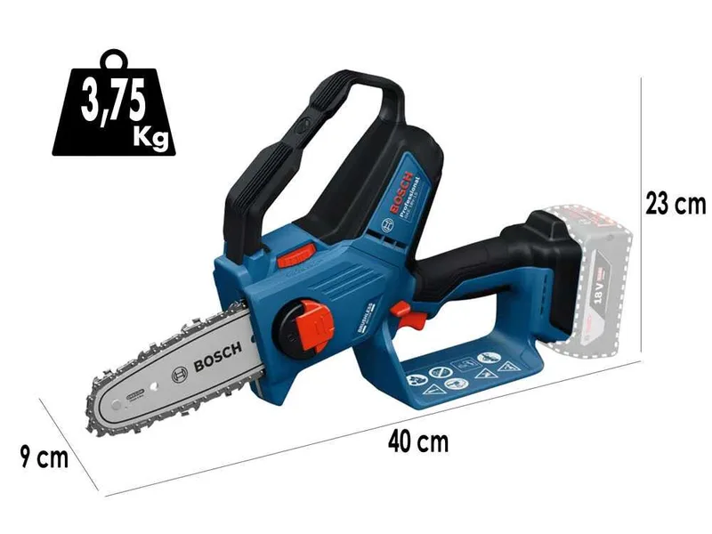 Bosch Professional GKE 18V‑15 - Élagueuse manuelle à batterie - 18V 8Ah