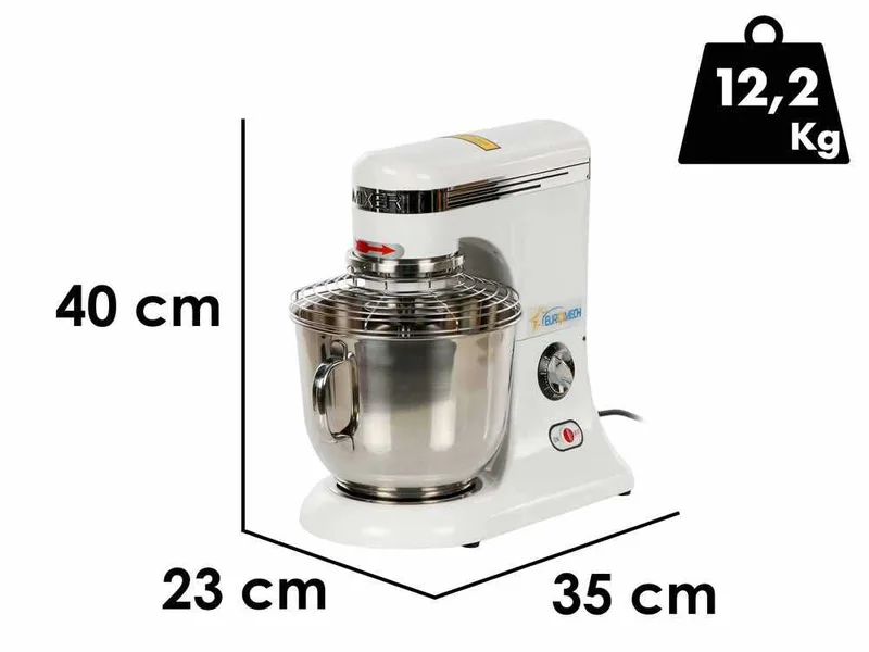 Euromech EPM 5 - Batteur mélangeur planétaire à vitesse variable - Cuve en inox 5L