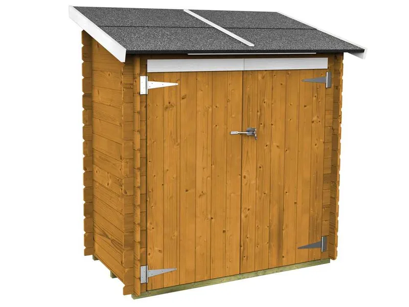 Alce Ambrogio 155x85 mélèze - Abri de jardin en bois - Toit à une pente - 155x85x165 cm