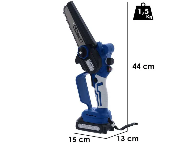 BullMach AION 10 - Élagueuse sur batterie + Perche télescopique 130-200 cm - 2x21V 2Ah