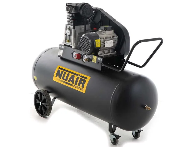 Nuair B3800B/4CT/200 Tech-Pro - Compresseur d'air électrique triphasé à courroie - Moteur 4 CV - 200 L