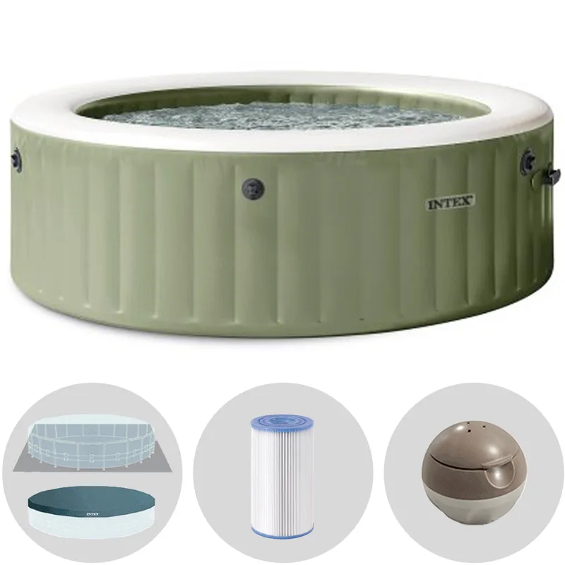 Intex Rotonda Bubble Massage 28412NP - Ø236x71 cm - Spa gonflable à hydromassage