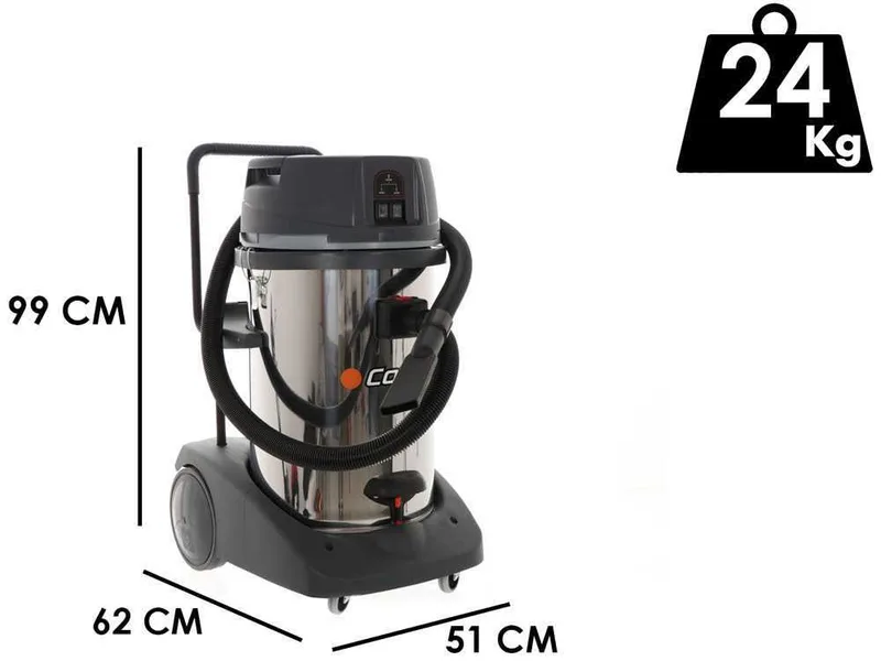 Comet CVP 378 XBH - Aspirateur multifonction - 3 moteurs - Bidon en acier - Série Professionnelle