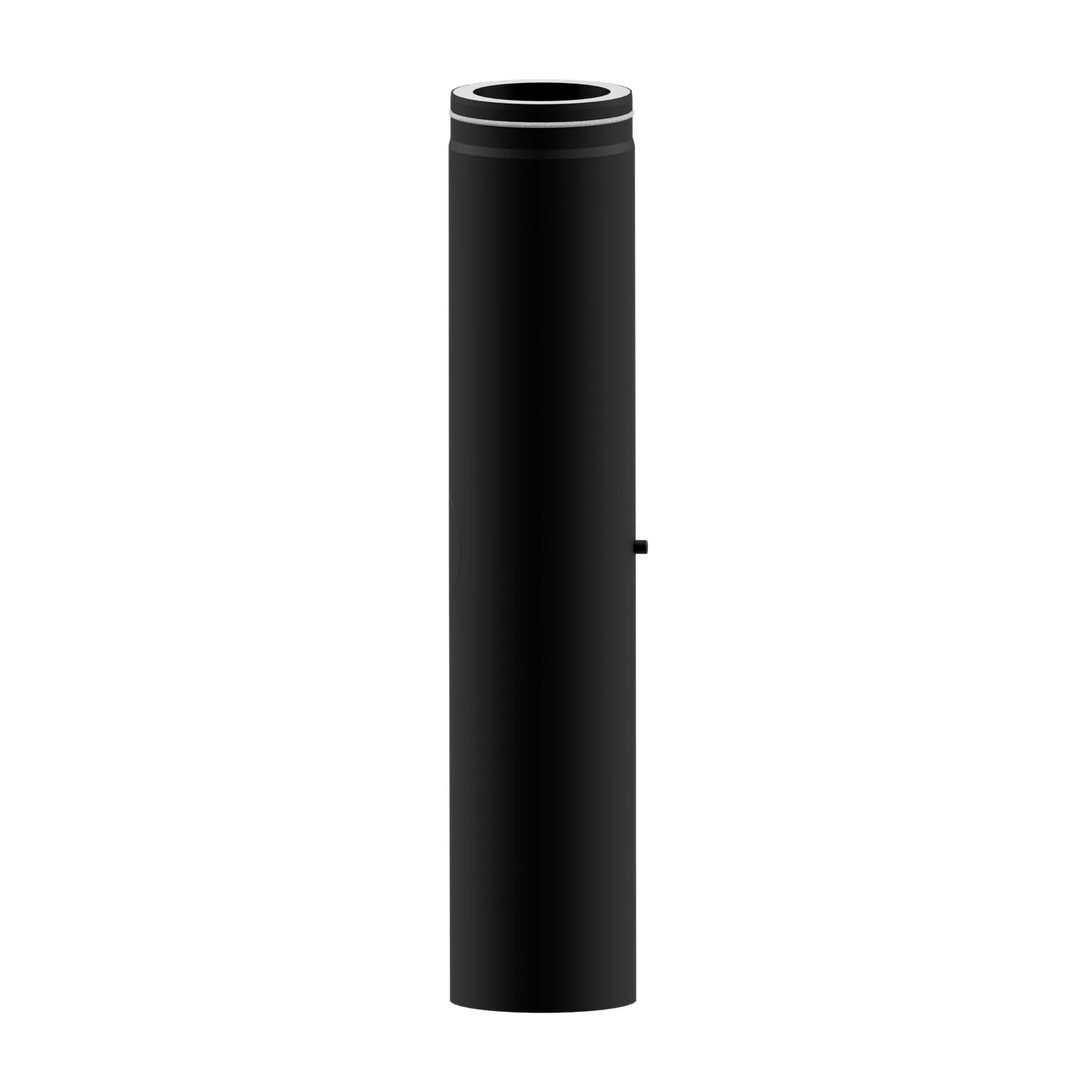 Raik Lifestyle DUO coude de tuyau de fumée 130mm noir L: 1000mm avec porte pour tuyau de fumée / conduit de fumée