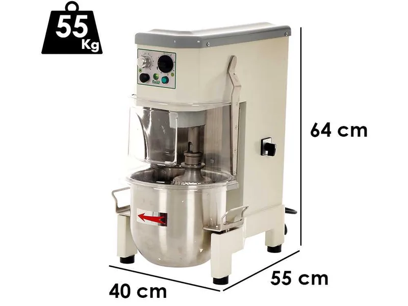 FIMAR PLN12BV - Batteur mélangeur planétaire - Cuve en acier INOX de 10 litres
