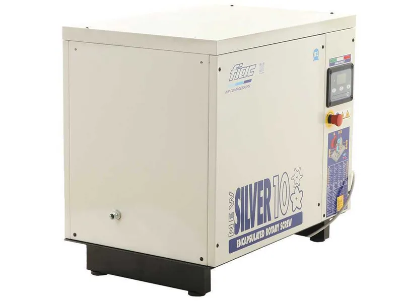 Fiac New Silver 10 - Compresseur rotatif triphasé à vis silencieux - Moteur 10 HP