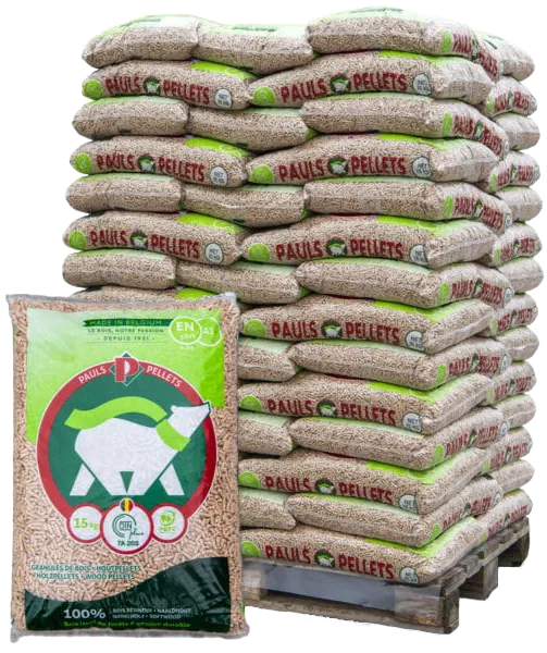 Palette PAULS pellet de 70 sacs de 15 kg = 1.050 kg