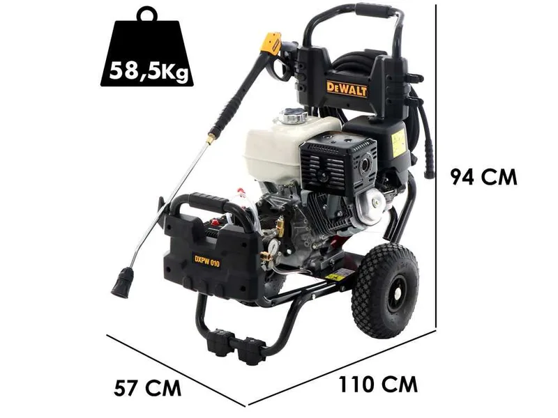DeWalt DXPW 010E - Nettoyeur haute pression professionnel - 250 bar - 900 l/h - moteur Honda GX 390