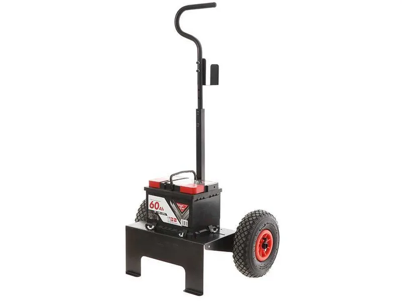 Chariot porte-batterie professionnel Volpi pour le déplacement des batteries des peignes vibreurs