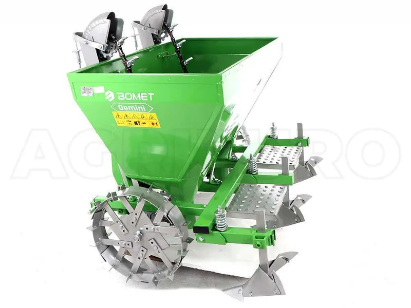 Bomet Gemini - Planteuse de pommes de terre deux rangs - Roues métalliques réglables