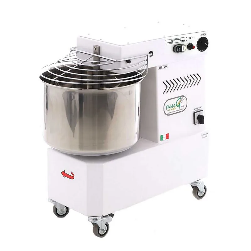 Pétrin à spirale Famag IM20 New à 10 vitesses - Moteur électrique monophasé - 18 KG