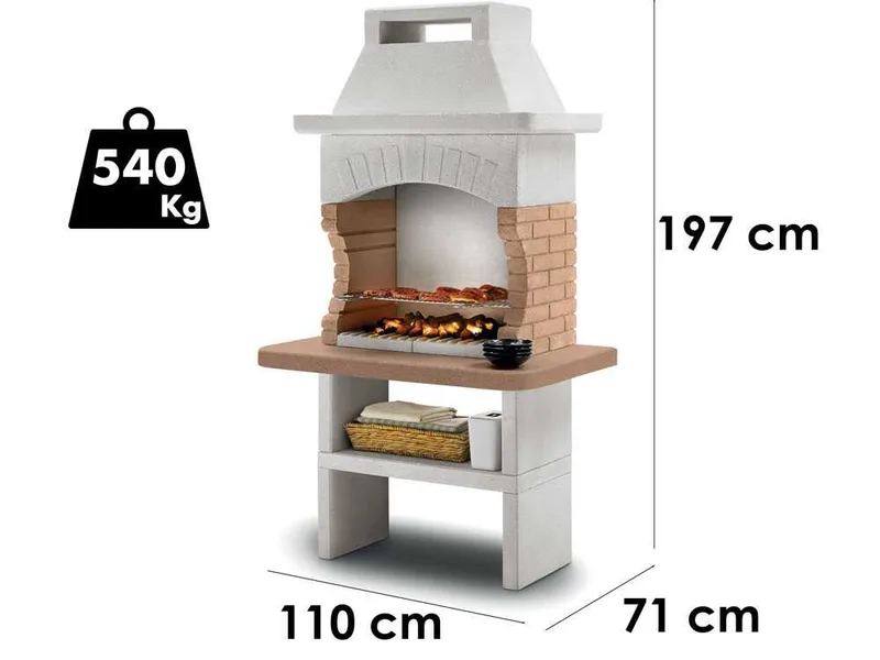 Palazzetti Gran Canaria - Barbecue à bois et charbon en maçonnerie