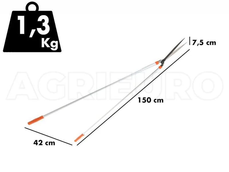GeoTech FS-160L - Cisaille taille-haie manuelle avec long manche