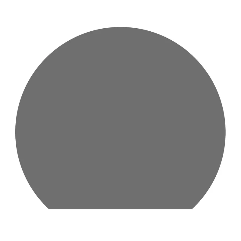 Plaque de sol Raik B7, section circulaire, gris moulé, revêtement en poudre, 1100 x 950 mm