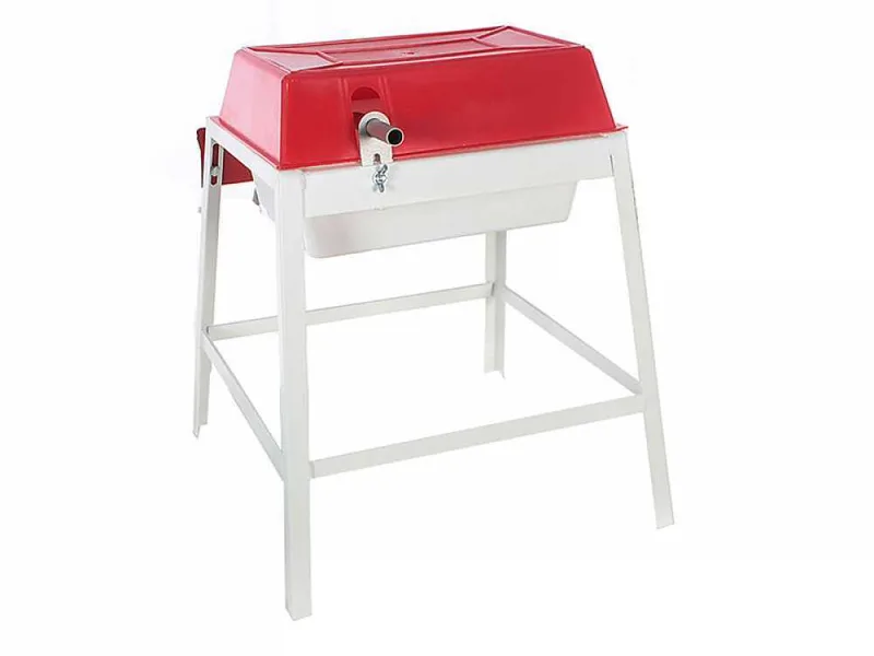 Grifo à 2 robinets - Remplisseuse manuelle avec becs inox et réservoir en plastique