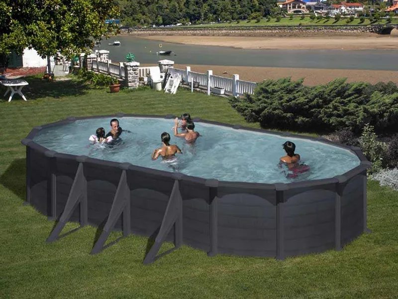 Gre Granada Ovale 730x375x132cm - Piscine hors-sol en acier