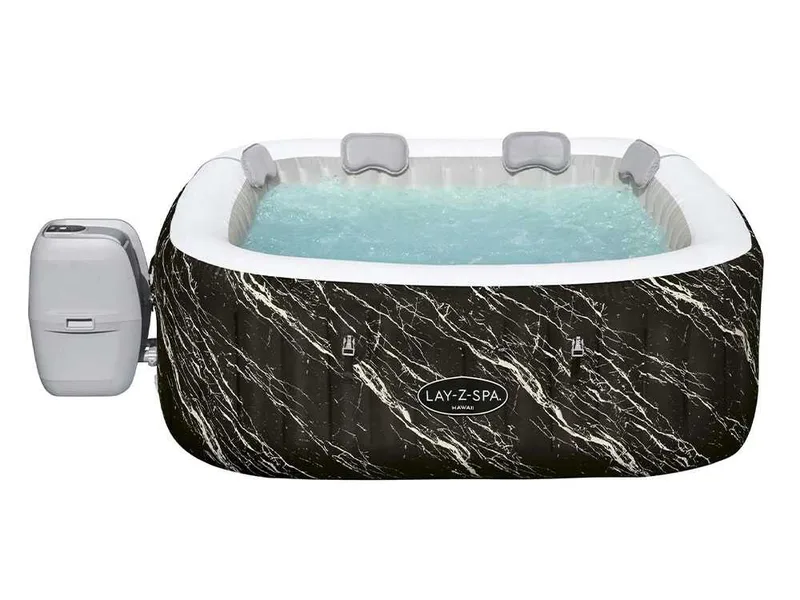 Bestway Lay-Z-Spa Hollywood AirJet 6001F carré - Ø180x66 cm - Spa gonflable pour 4-6 personnes