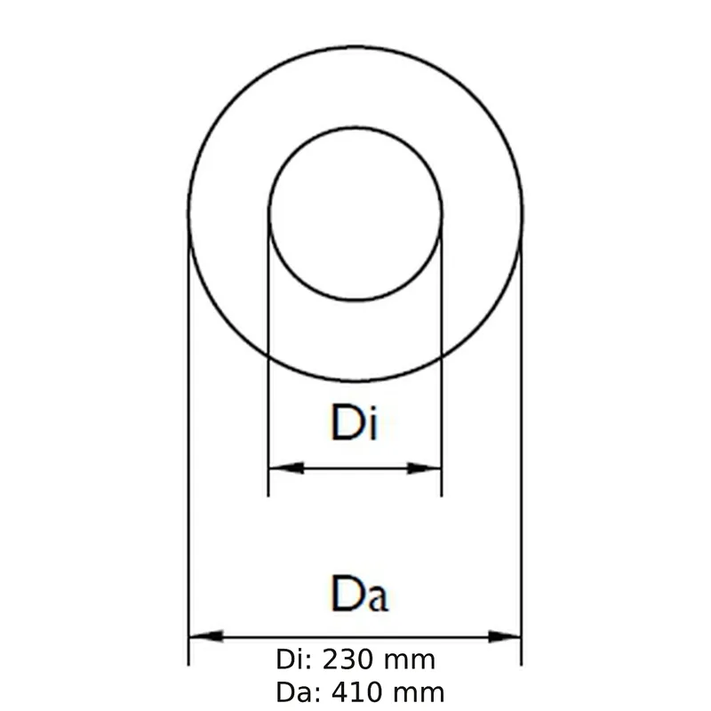 Schiedel Traversée de paroi et de plafond ronde Ø180 mm L=1000 mm brillante