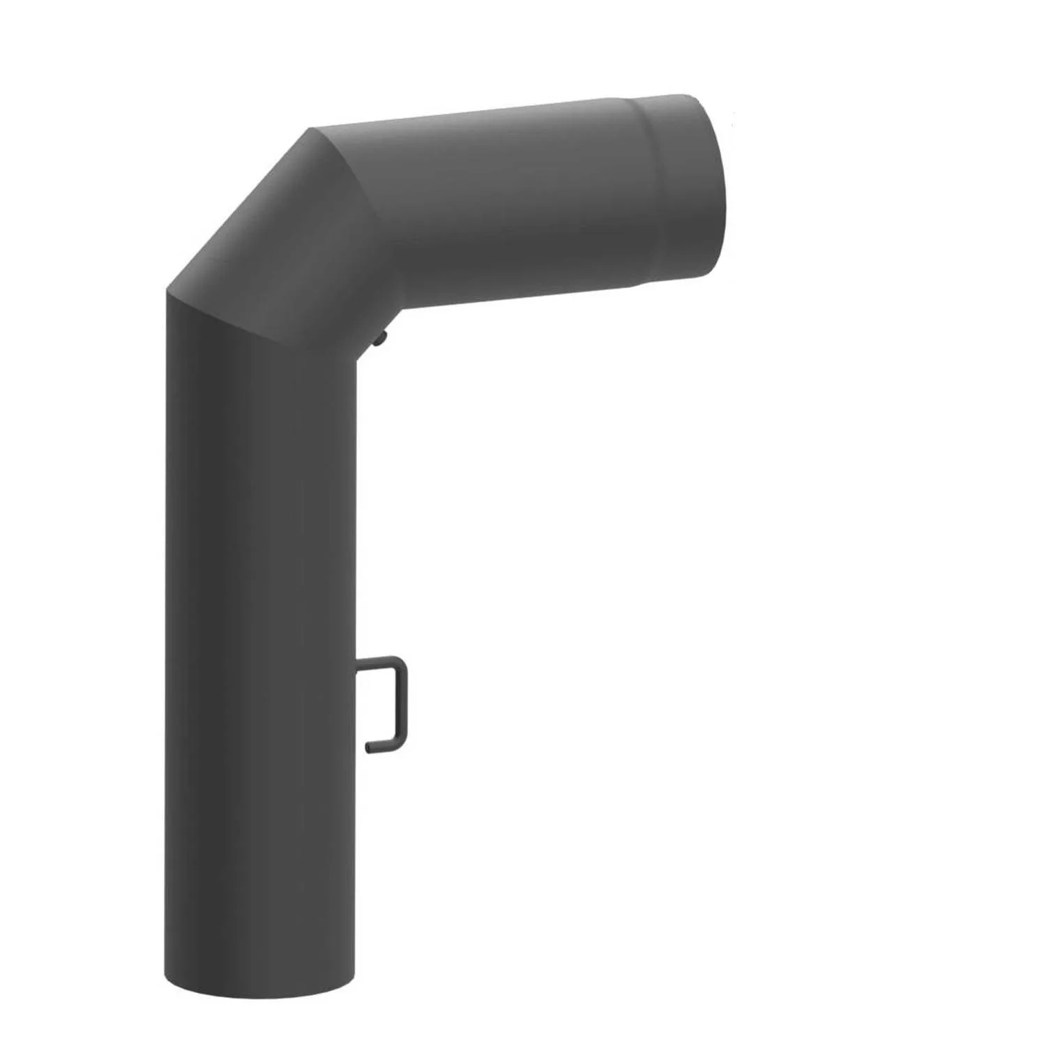 Raik coude LS diamètre 150/90° 2,00mm 3-pièces 700/450 avec porte intégrée avec modérateur de tirage gris