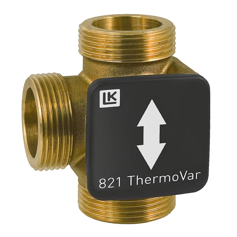 Vanne de zone à 3 voies régulée thermiquement LK Armatur 821 ThermoVar G 1 pouce pour 45°C
