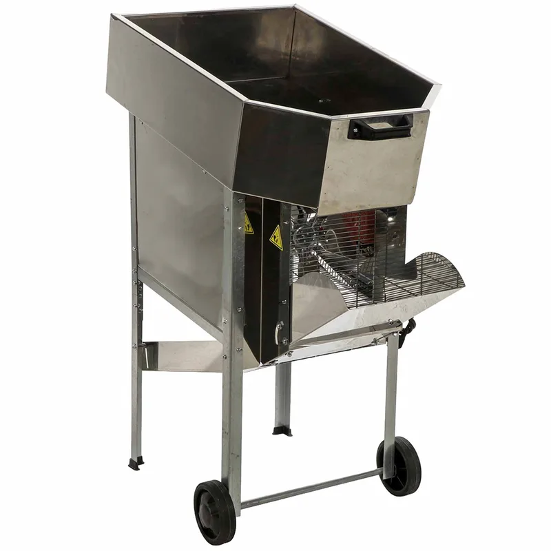 Jolly Falkom – Effeuilleuse électrique pour olives en acier inoxydable AISI 304 – Variateur de vitesse et cuve de 77 L
