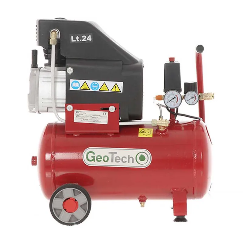 GeoTech AC 24.10.25C - Compresseur d'air électrique de 24 L à air comprimé - moteur 2.5 CV