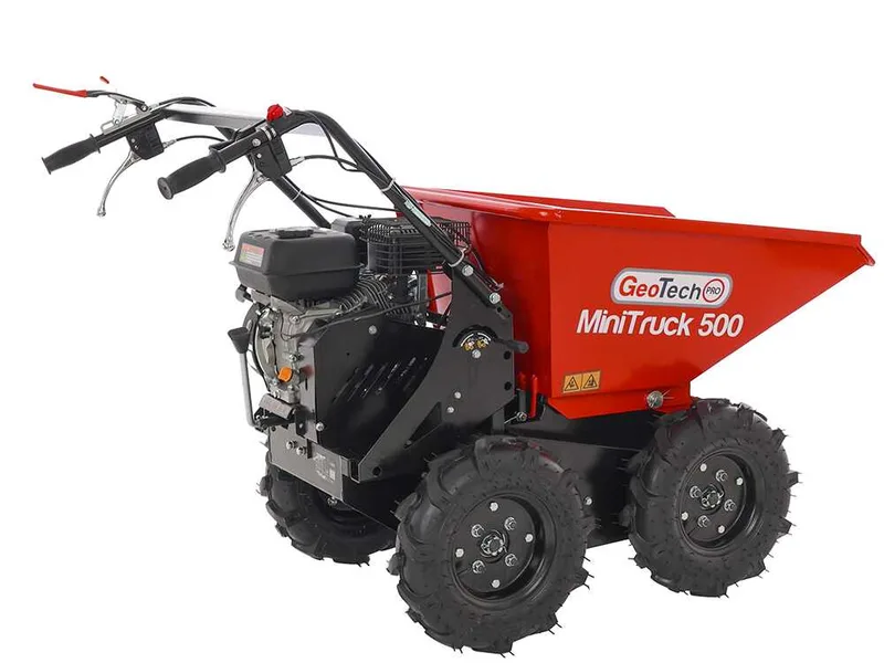 GeoTech Pro MiniTruck 500 - Brouette motorisée 4x4 avec moteur Loncin G200F