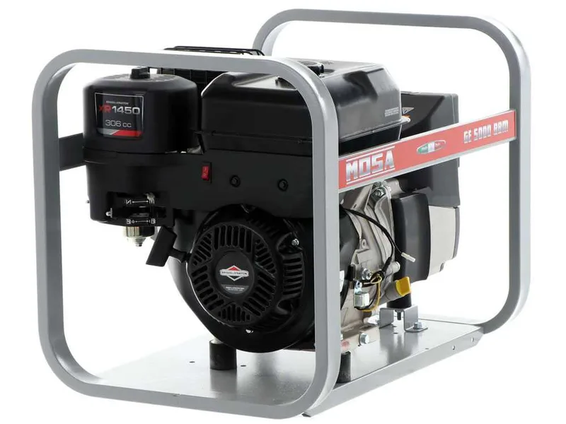 MOSA GE 5000 BBM - Groupe électrogène à essence 4.5 KW - Continue 3.6 kW Monophasé - Moteur B&S XR1450